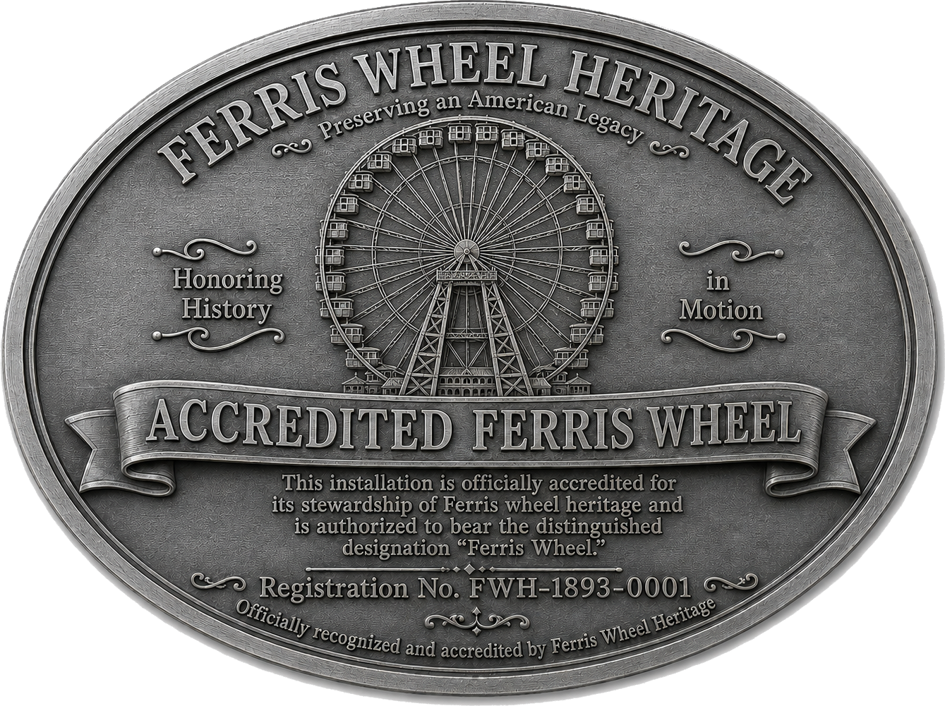 Concept artwork for a future Ferris Wheel Heritage accreditation seal
